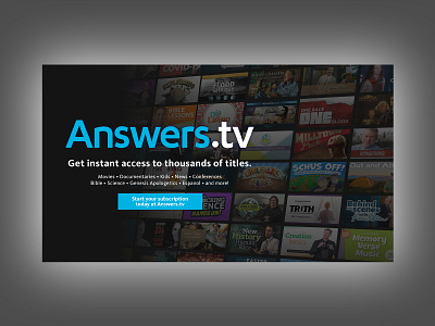 New Answers TV Branding Design branding cover art design graphic design logo streaming streaming service tv tv app vector video video streaming
