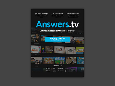 Answers TV Print Ad