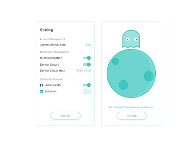 setting & 404 007，008 404 dailyui setting