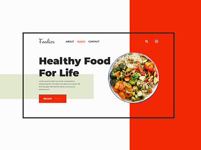 Food & restaurant website UI design / mockup