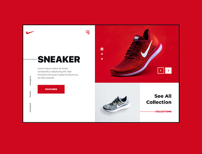 Footwear product landing page mockup | Minimal web UI branding inspiration landing page landing page design minimal product page ui user interface design web design website