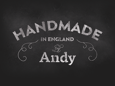 Handmade In England physical products type typography