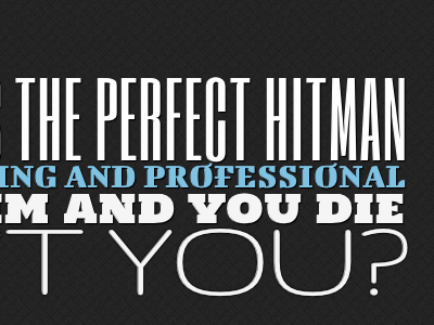 The Perfect Hitman font face lettering.js web