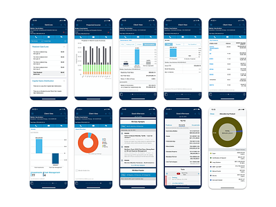 Mobile app for a Financial Advisor app design ui ux uxresearch