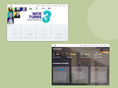 Tech Incubator Website web ui design