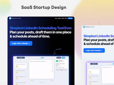 Saas Startup Landing page landing page product design saas saas design