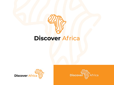 DISCOVER AFRICA branding design flat logo minimal