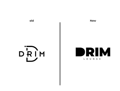 DRIM lounge branding design flat icon lettering logo minimal typography