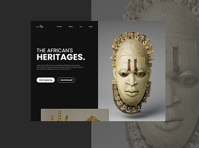 the heritage landing page ui ui design uiux ux