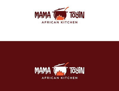 mams toyin african kitchen branding design flat icon logo minimal vector