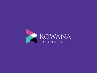 Rowana Consult Brand Identity branding design flat icon lettering logo minimal typography ui vector