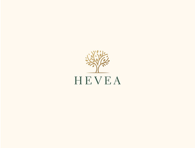 HEVEA branding design flat icon logo minimal