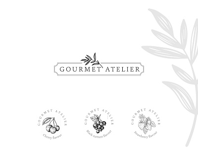 gourmet atelier brand identity brand identity branding flat logo logo design minimal vector