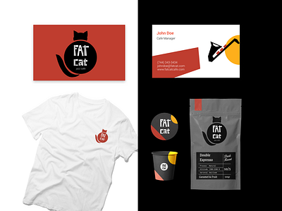 Business Card and merch for a Jazz Cafe app branding design jazz minimal mobile modern saul bass typography ui