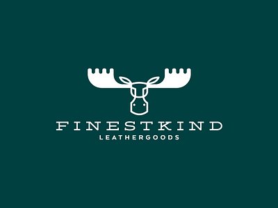 Finestkind Leathergoods logo moose vectors