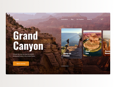 Travel Grand Canyon Website Concept firstscreen travel webdesign website design