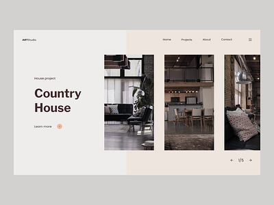 Interior Studio webpage concept concept design interaction design interactive ui webdesign website design