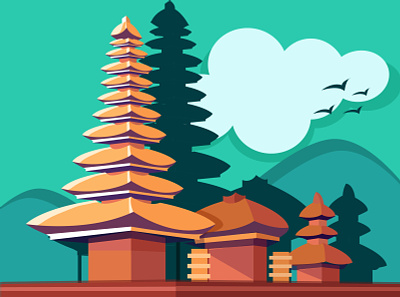 The Essence of Bali adobe illustrator archeological site bali beauty clouds culture digital art digital illustration heritage hill illustration illustrator indonesia natural nature pure temple temples travel travelling