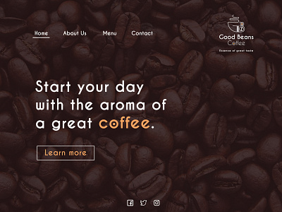 Coffee Shop Homepage UI