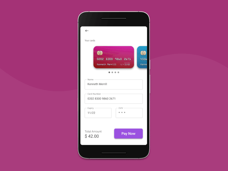 Credit Card Checkout • DailyUI #002 animation checkout credit card daily ui dailyui dailyui 002 dailyuichallenge design material ui ux