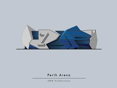 Perth Arena architecture arena art australia book bookillustration design flat illustration illustrator perth vector