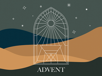 Advent Reflections advent arch art christmas church design gate holiday illustration jesus line manger reflection savior season series sermon stars ui vector