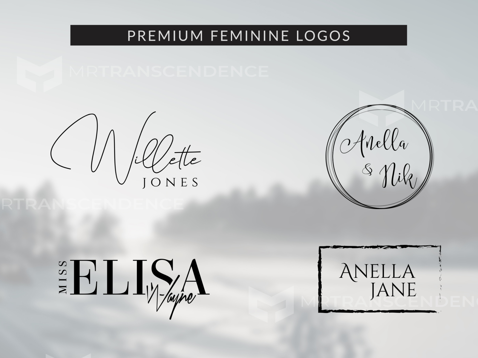 Editable Feminine Logo Design Template Stock Vector (Royalty Free)  1413622715 | Shutterstock