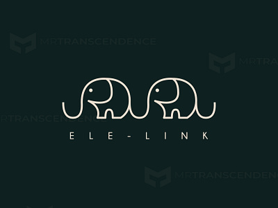 Minimalist Elephant Logo branding clean logo iconmark illustration logo design minimalist logo design mrtranscendence professional logo typography unique logo