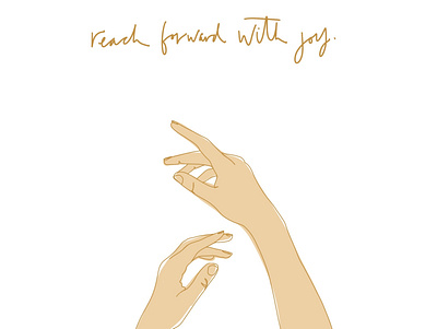 Reach Forward With Joy artist design digital illustration digitalart handlettered hands lettering procreate typography