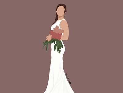 Wedding Dress Illustration adobe adobe illustrator bridal bride design digital art digital arts digitalillustration flat illustration ipadproart procreate wedding wedding dress wedding illustration weddings women