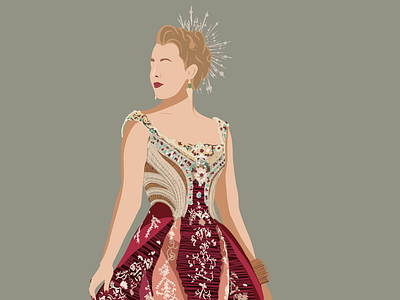 Blake Lively at Met Gala adobe design digital art digital illustration fashion fashion illustration flat illustration illustration ipadproart procreate