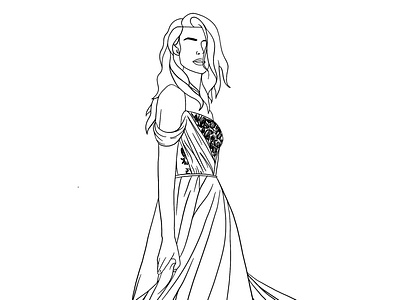 Bridal Illustration Outline