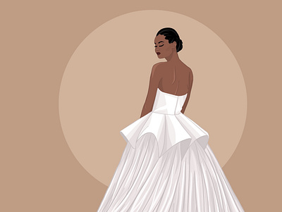 Wedding Dress Illustration bride cartoon design digital art digital illustration digitalart graphic design illustration illustrator procreate wedding wedding dress