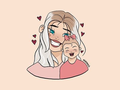 Baby and Momma Illustration adobe cartoon cartoon character characterdesign design digital digital illustration digitalart illustration illustrator ipadproart procreate vector