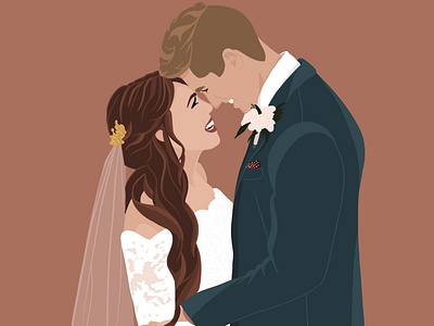 Wedding Commission adobe bride design digital digital illustration digitalart groom illustration illustrator ipadproart procreate vector wedding wedding card