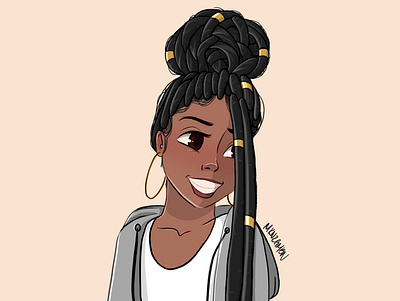 Estella - A Character Concept african american cartoon character character design design digital illustration digitalart illustration illustrator ipadproart procreate