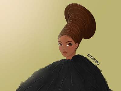 Beyoncé Illustration #2 black is king character character concept digital art fashion fashion illustration illustration illustration art