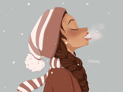 Snowy Day character art character design digital art drawing illustration procreate procreate app sketch sketching