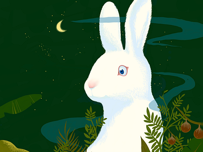 Giant rabbit at midnight rabbit