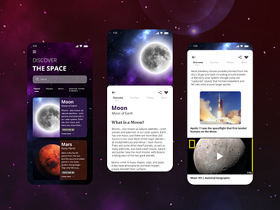 Planet App Design adobe adobexd app appdesign designer graphic design productdesigner ui uiux ux website