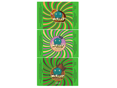 Mr Fluff Vape Labels full colour label label design label packaging vape