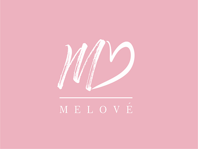 Melove Logo Design babyclothing handdrawn logodesign monotone vector