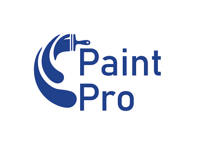 Paint Pro Logo Design custom logo logo design minimalist minimalist logo design