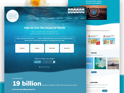 Free the Ocean Nonprofit Website cause coding css design html integrations mobile nonprofit quiz ui ux web webdesign website