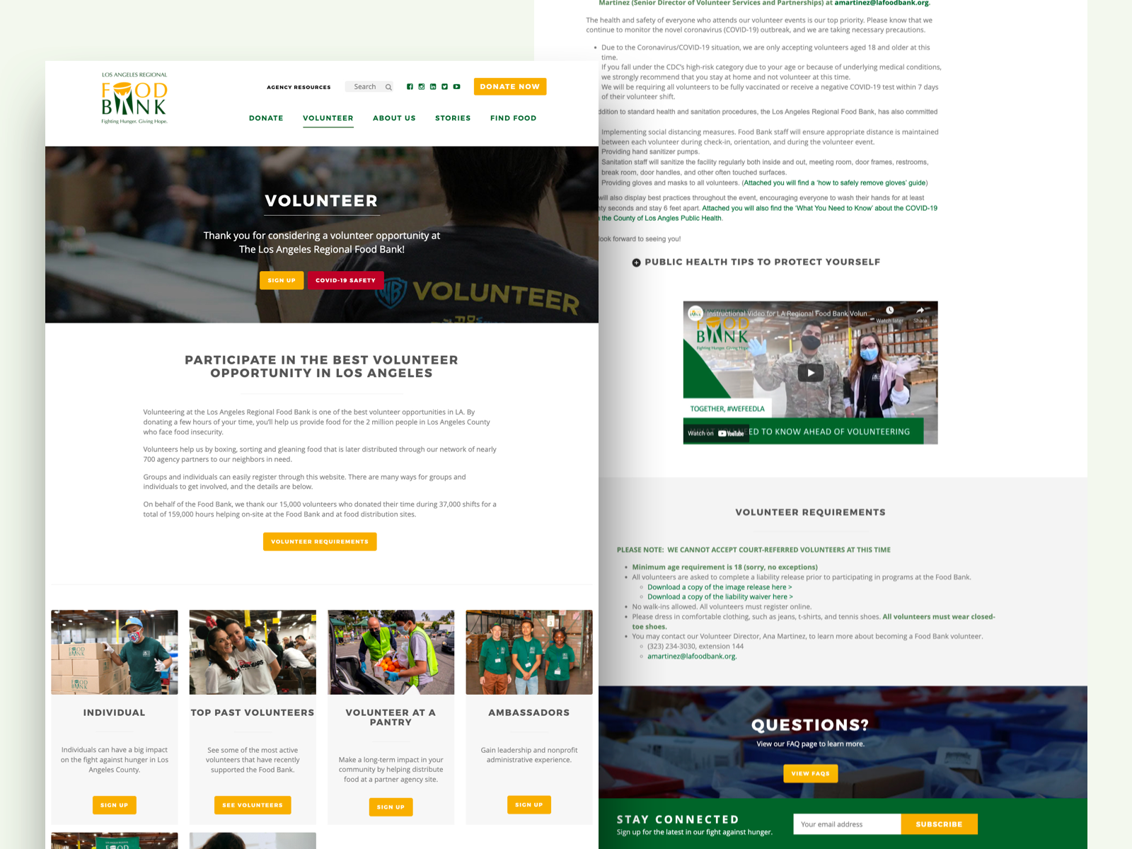 la-food-bank-volunteer-landing-page-by-mittun-on-dribbble