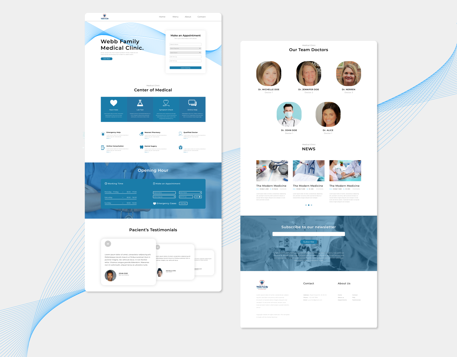 Website Design Webb Family Medical Clinic Unofficial By James Newman On Dribbble