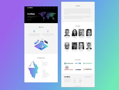 Website Design CuriMeta Unofiicial adobe illustrator adobe photoshop adobe xd graphic design uiux website website design