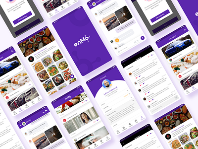 enmo app app branding design illustration ui ux