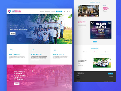 Give Gardena Nonprofit Landing Page Design