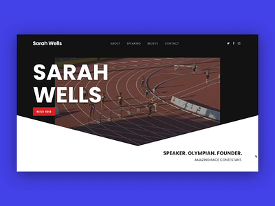 Sarah Wells | Olympian | Speaker | New Website adobe canada canadian design graphic design hurdler inspiring olympian olympics speaker typography ui ux web design website wordpress